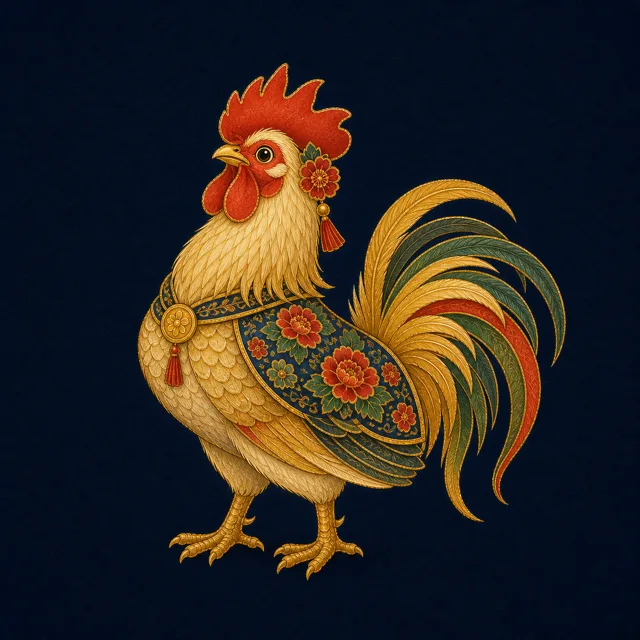 계란 꿈 민화 일러스트